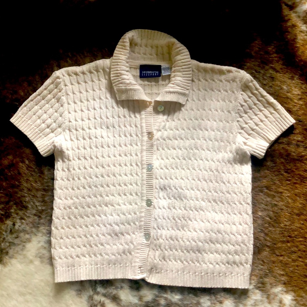 Liz Claiborne EUC Liz Sport cropped cardigan